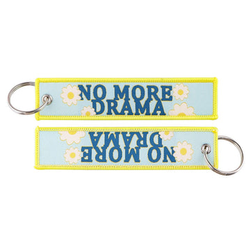 No More Drama Embroidered Keychain