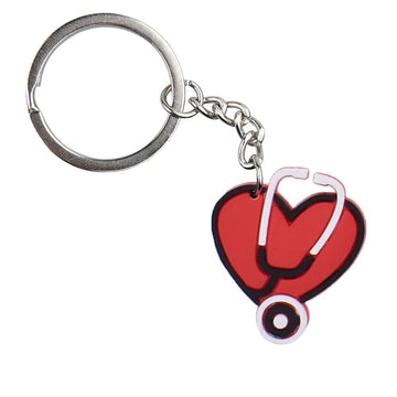 Medical Stuff 'Stethoscope | Heart' Keyring Metal Keychain