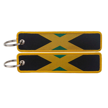 National Flag 'Jamaica' Embroidered Keyring Keychain