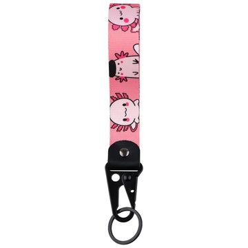 Axolotl Wrist Lanyard Keychain with Keyring Clip