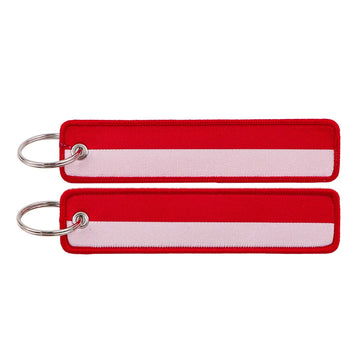 Flag of Indonesia Embroidered Keyring Keychain