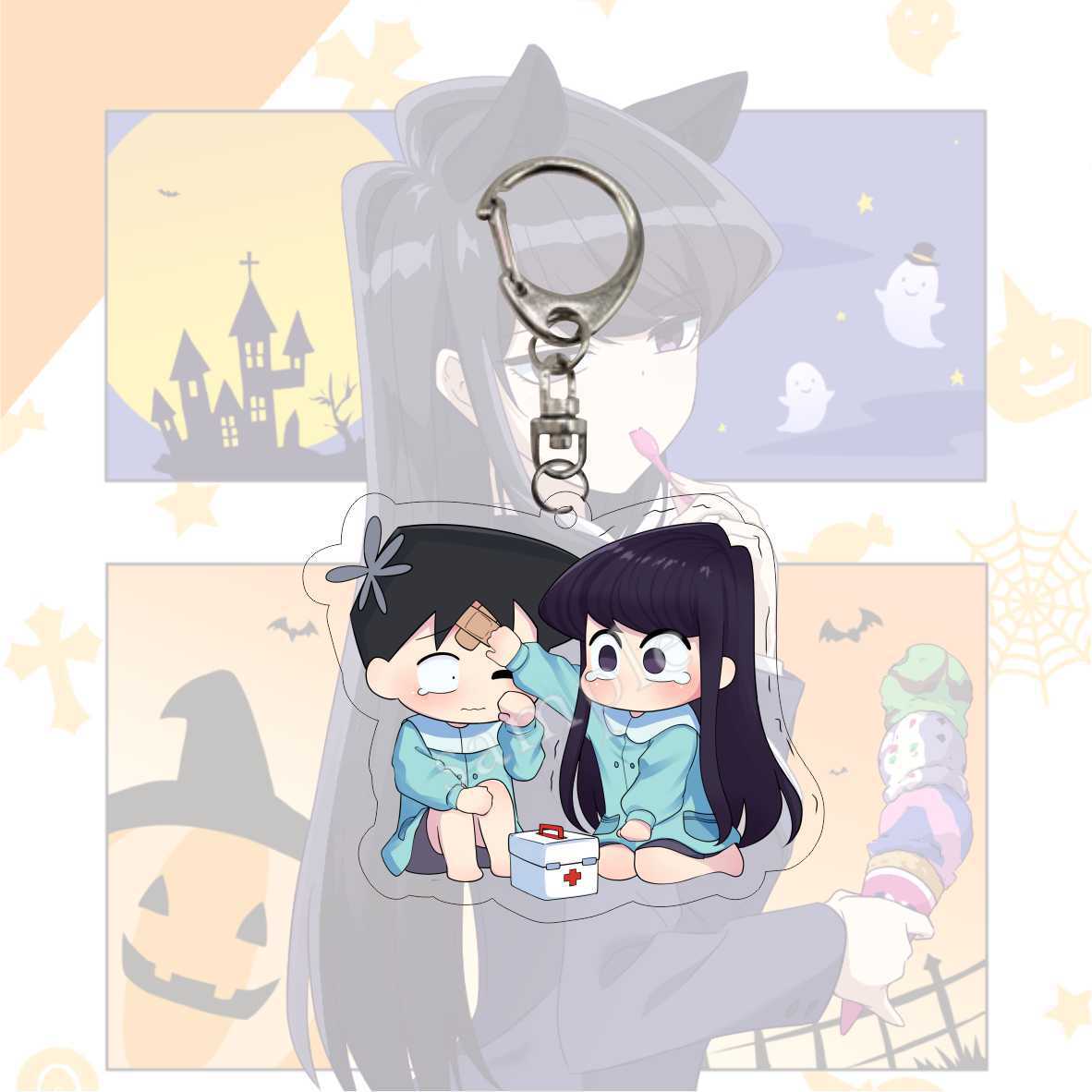 Komi Can't Communicate 'Komi Taking Care of  Tadano' Keyring Acrylic Keychain