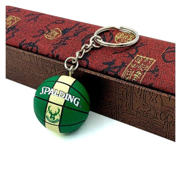 Basketball 'Spalding | Milwaukee Bucks' Keyring Rubber Keychain