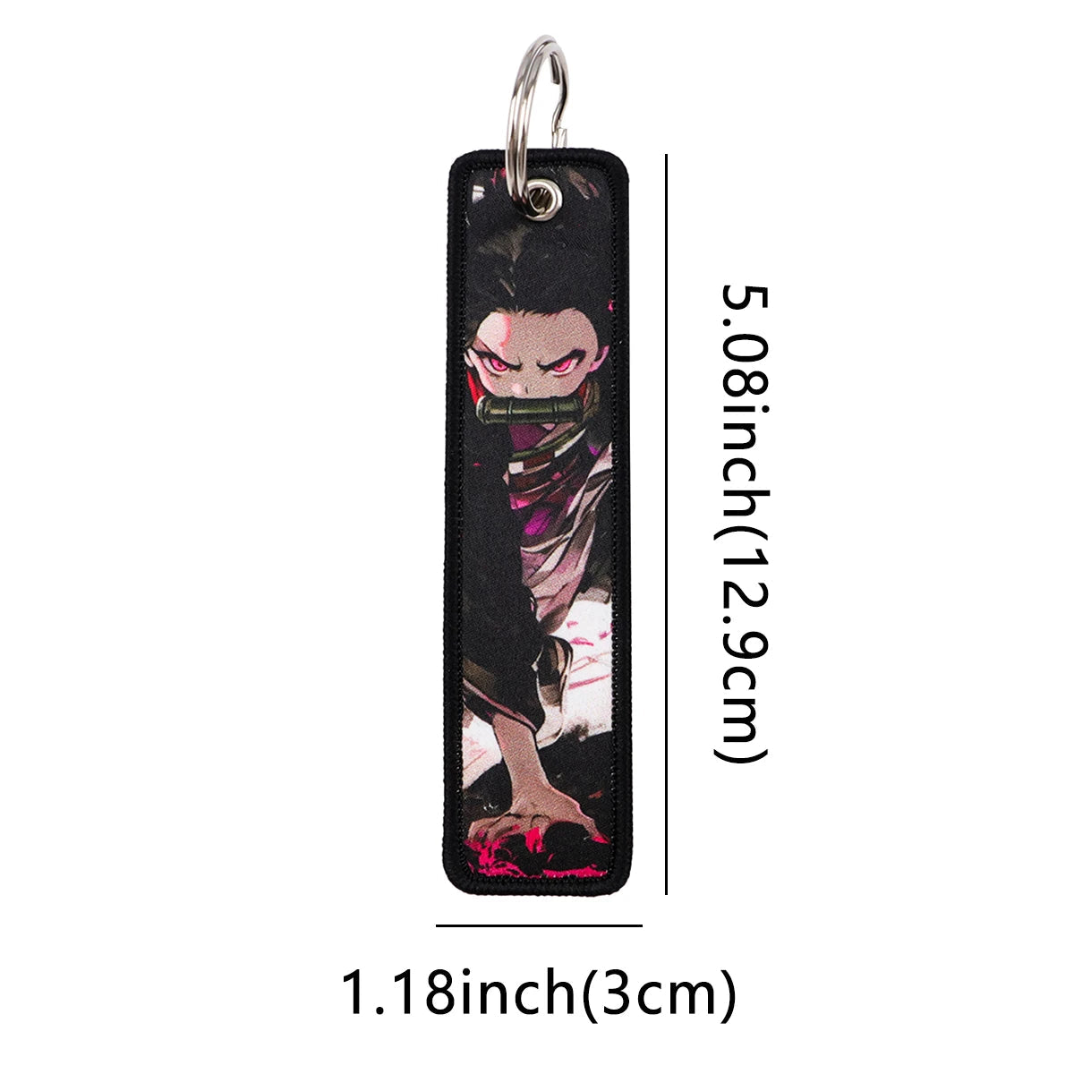 Demon Slayer ’Nezuko' Embroidered Keyring Keychain