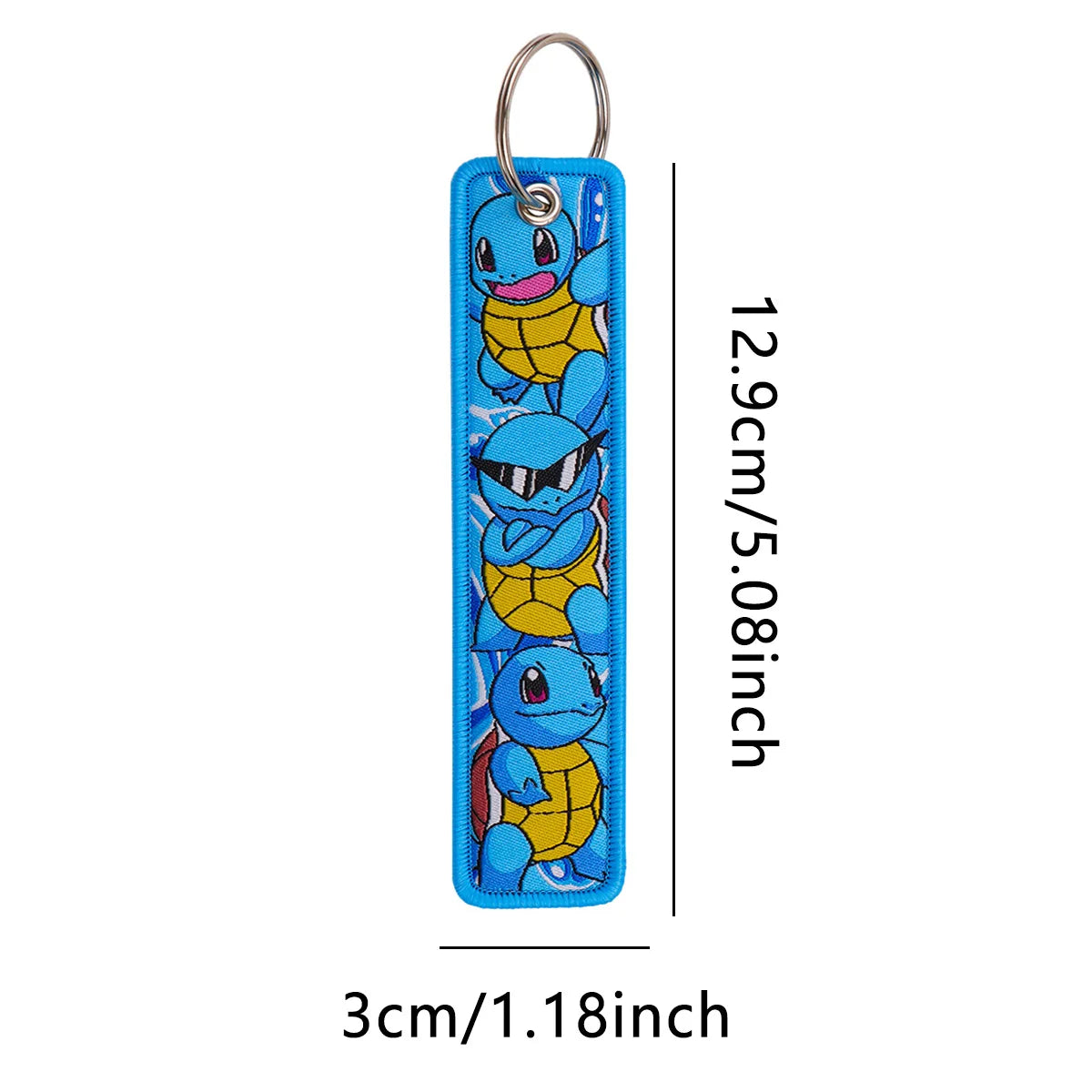 Pokemon 'Kawaii Squirtle' Embroidered Keyring Keychain