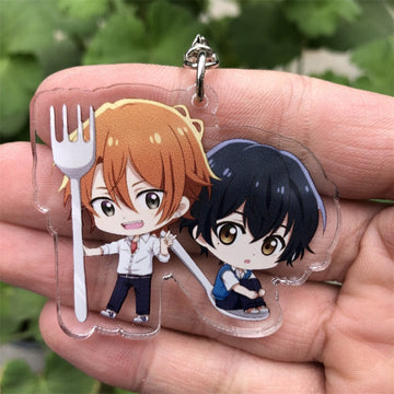 Sasaki to Miyano 'Sasaki | Miyano | Fork' Keyring Resin Keychain