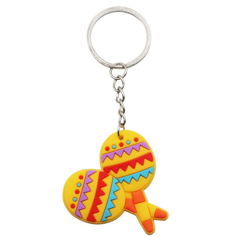 Mexican Maracas Keyring Silicone Keychain