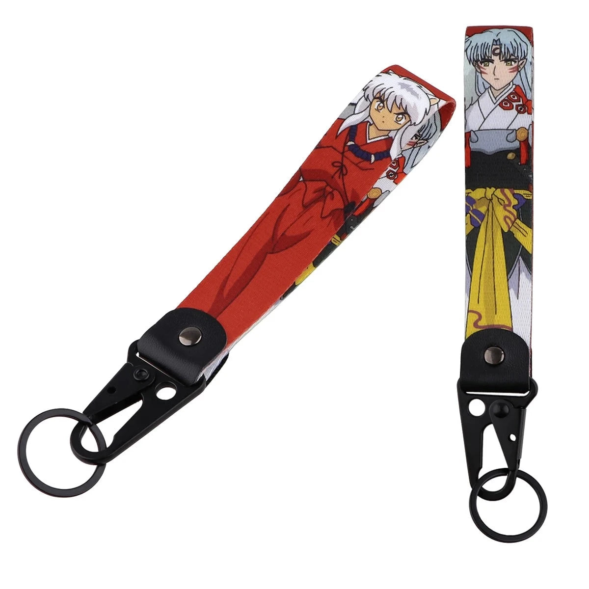 Sesshomaru and Inuyasha Wrist Lanyard Keychain with Keyring Clip
