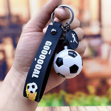 Football 'White' Keyring Resin Keychain