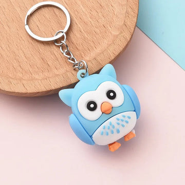 'Owl | Blue' Keyring Silicone Keychain