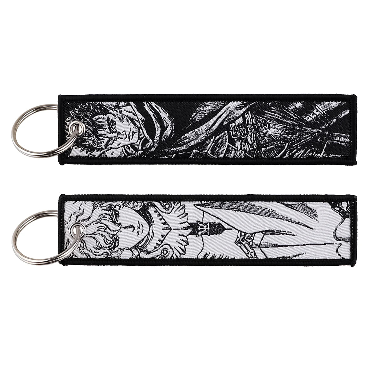 Berserk 'Guts x Griffith |Black & White' Embroidered Keychain