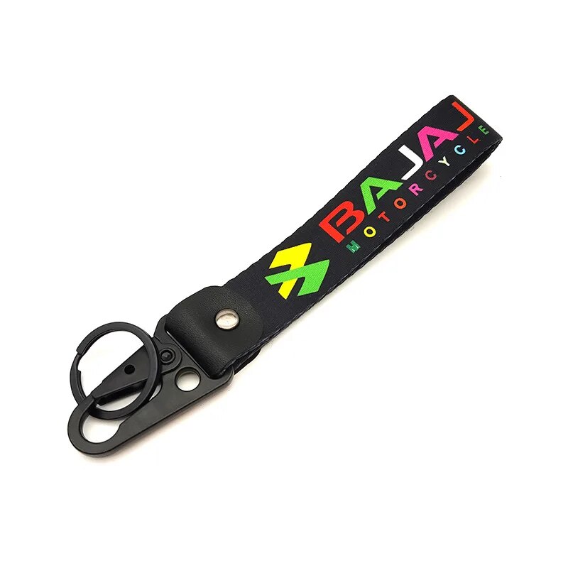 Bajaj Motorcycle Wrist Lanyard with Keyring Clip Keychain