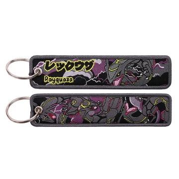 Pokemon 'Kawaii Serpentine Rayquaza' Embroidered Keyring Keychain