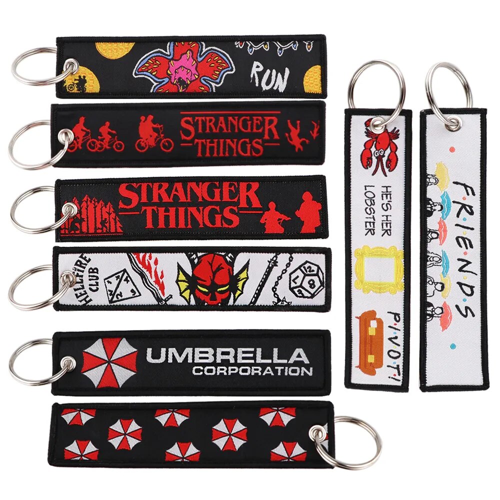Stranger Things Embroidered Keychain