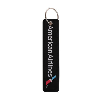 Airline Tag 'American Airlines' Embroidered Keyring Keychain