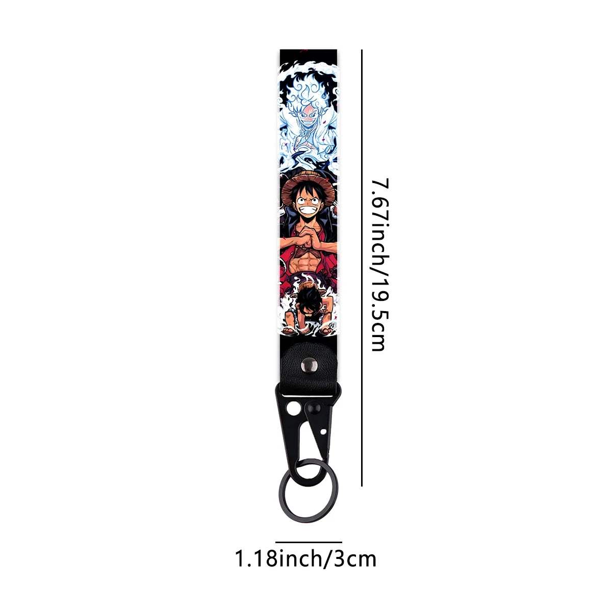 One Piece 'Luffy Evolution' Wrist Lanyard Keyring Clip Keychain