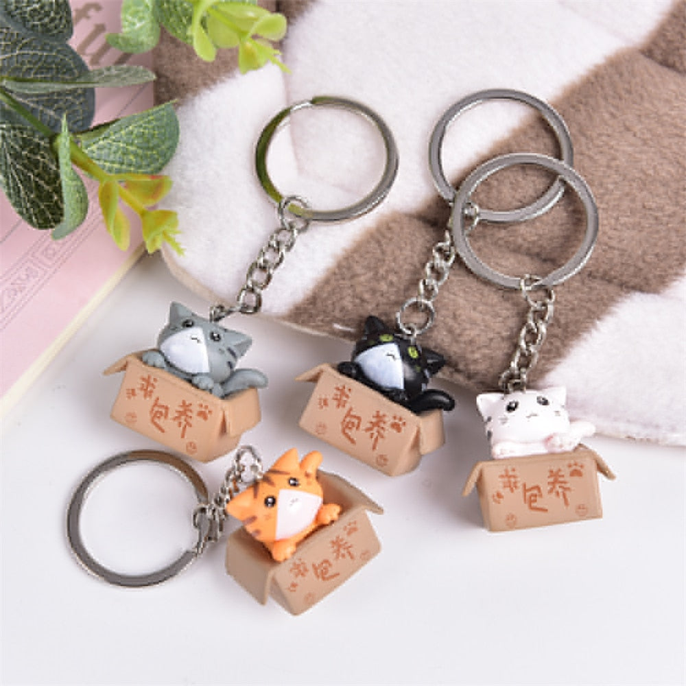 Cute Carton Cat 'Black Cat Chidi' Keyring SIlicone Keychain