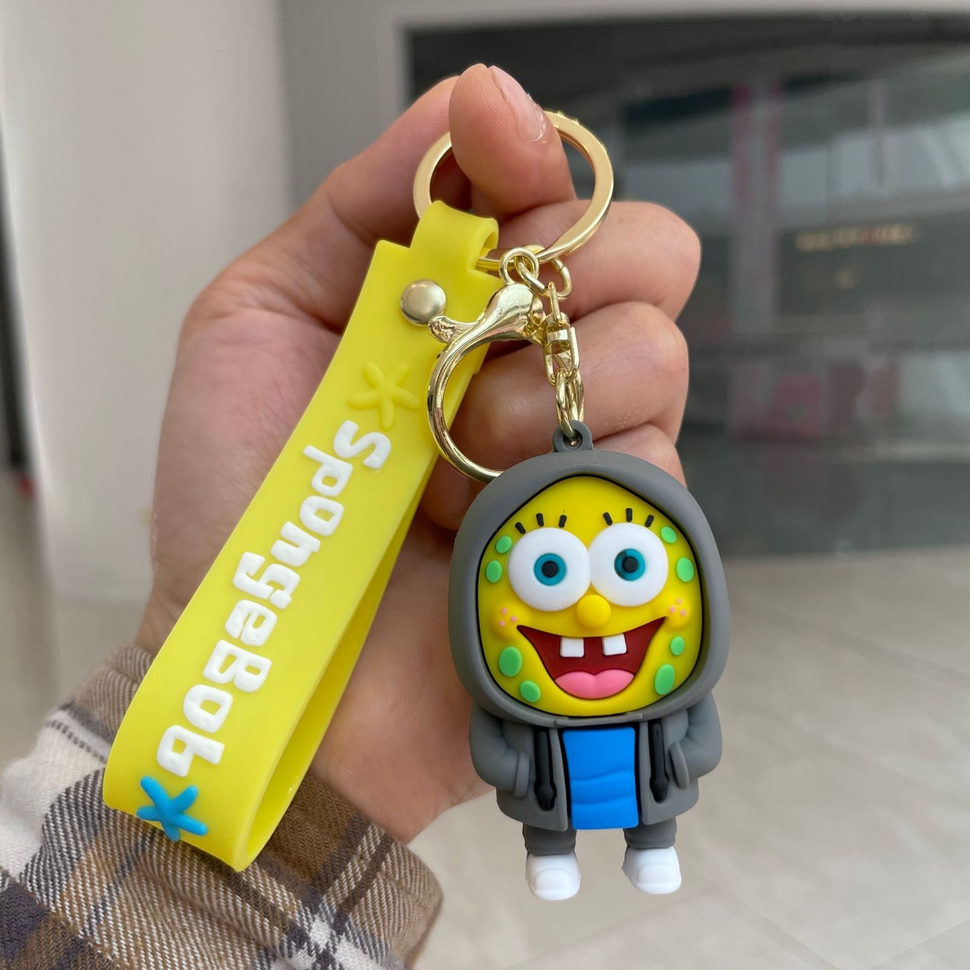 SpongeBob SquarePants 'SpongeBob | Gray Hoodie' Keyring Keychains