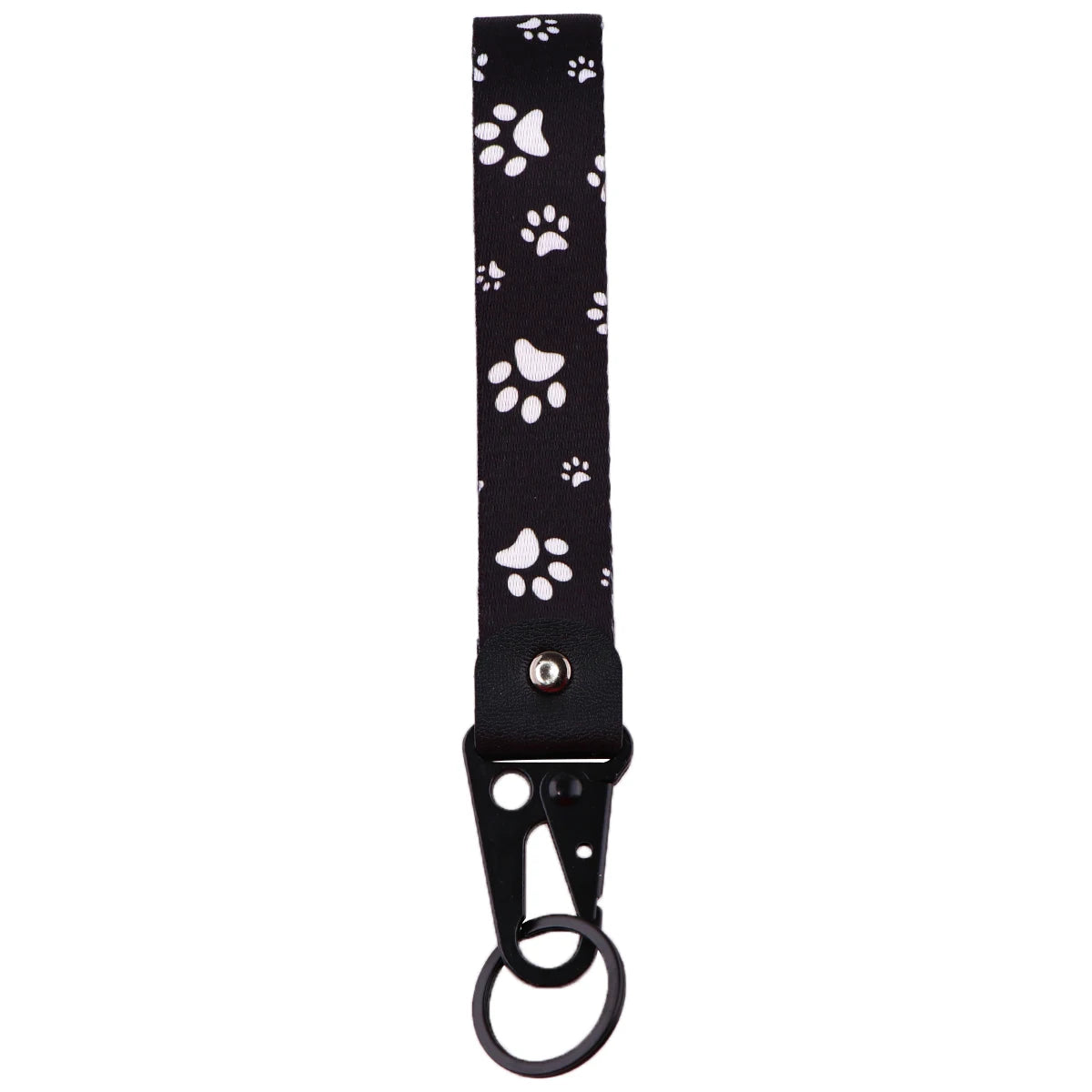 Dog Paw Print Wrist Lanyard Keyring Clip Keychain