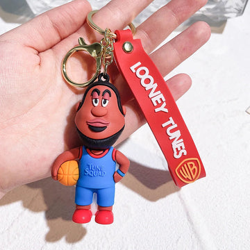 Looney Tunes 'Lebron James' Keyring Silicone Keychain
