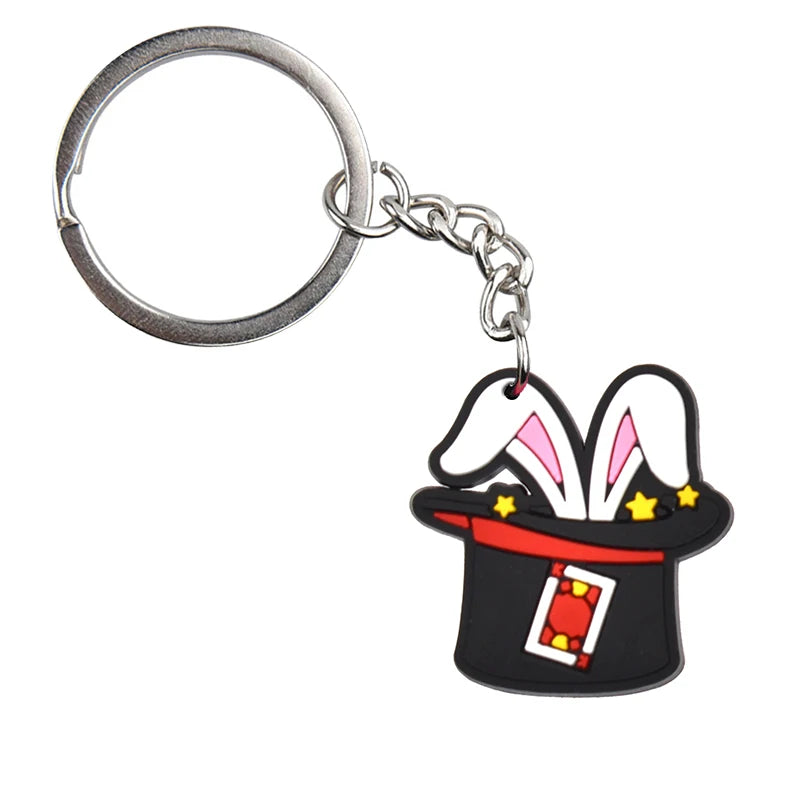 Magical Bunny Hat Silicone Keyring Keychain