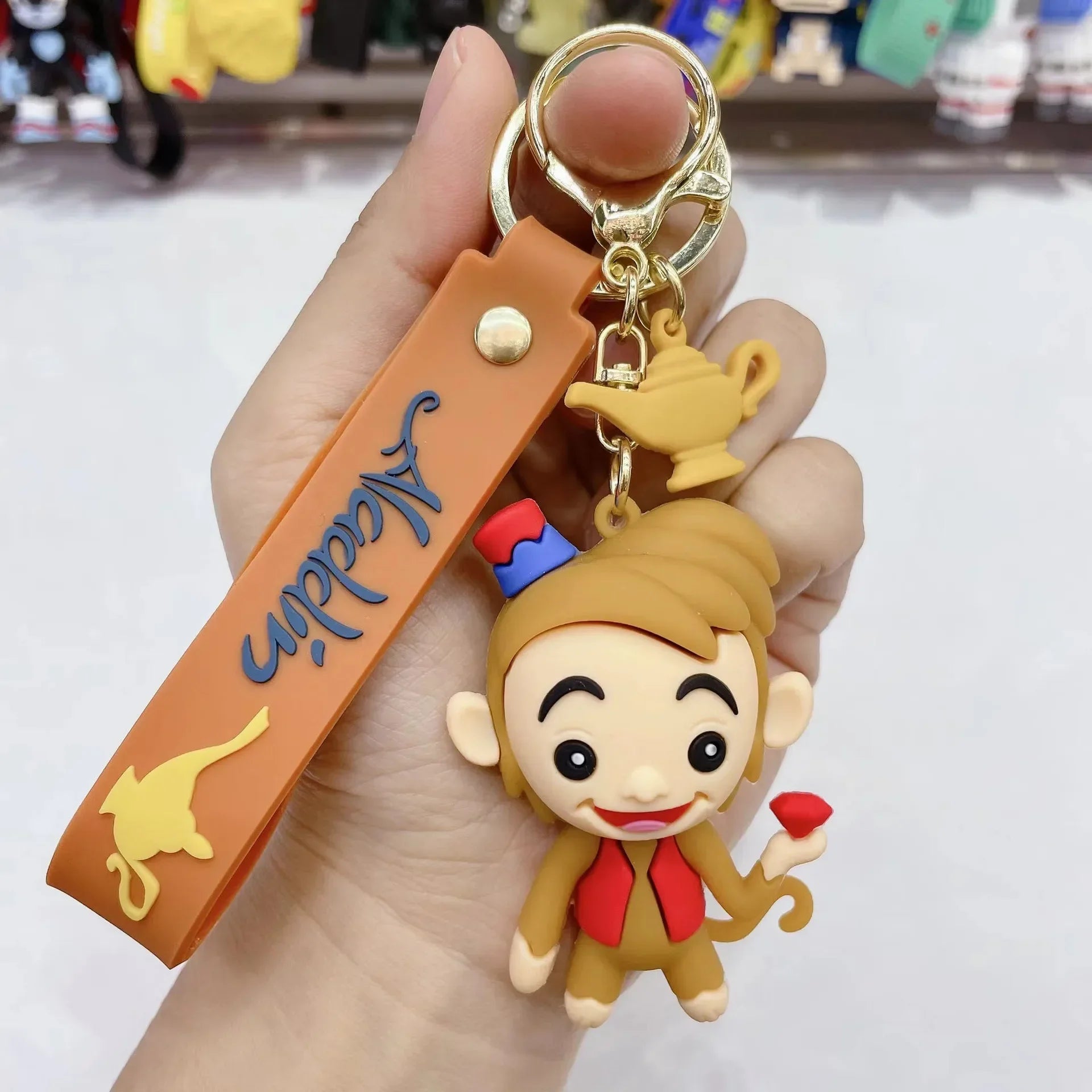 Aladdin 'Abu' Keyring Silicone Keychain
