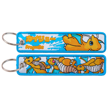 Pokemon 'Kawaii Dragonite' Embroidered Keyring Keychain