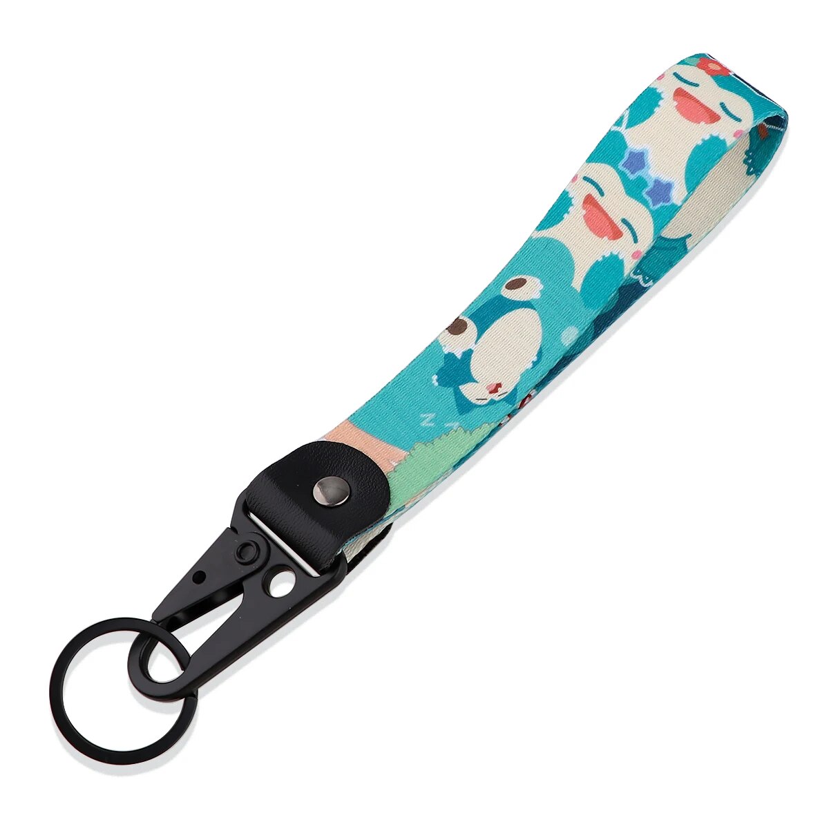 Pokemon 'Snorlax' Wrist Lanyard Keychain with Keyring Clip