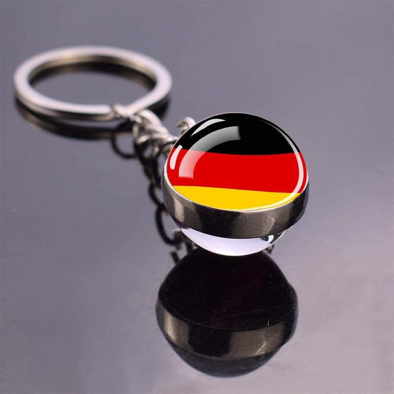 Europe Flag 'Germany' Keyring Metal Keychain
