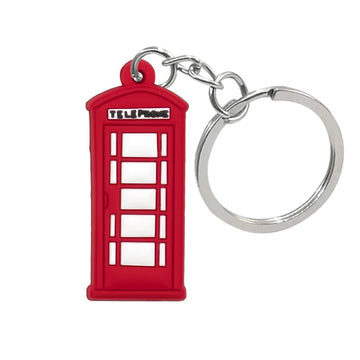 London 'Telephone Booth' Keyring Rubber Keychain