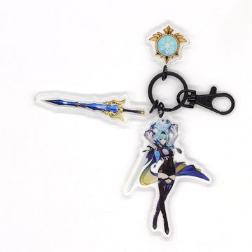Genshin Impact Eye of God Weapon 'Eula' Keyring Acrylic Keychain
