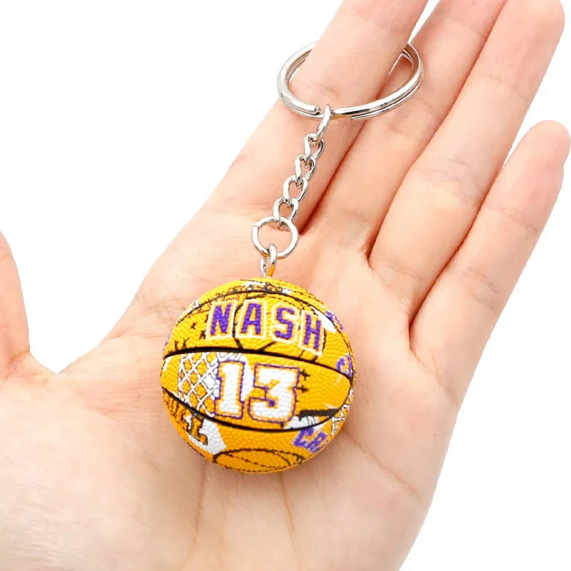 Basketball 'Nash 13' Keyring Rubber Keychain