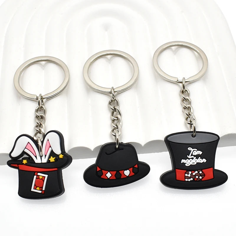 Magical Bunny Hat Silicone Keyring Keychain