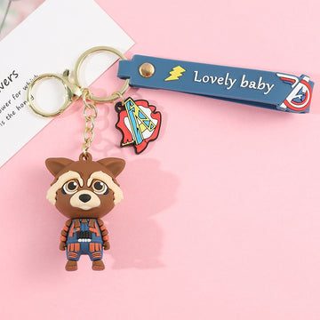 Guardians of the Galaxy 'Rocket' Keyring Silicone Keychain