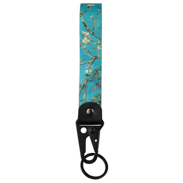Van Gogh 'Almond Blossom' Wrist Lanyard Keychain with Keyring Clip