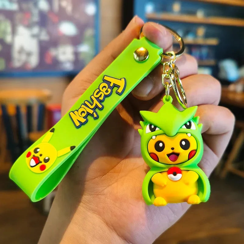 Pokemon 'Pikachu x Scyther Cape' PVC Keyring Keychain