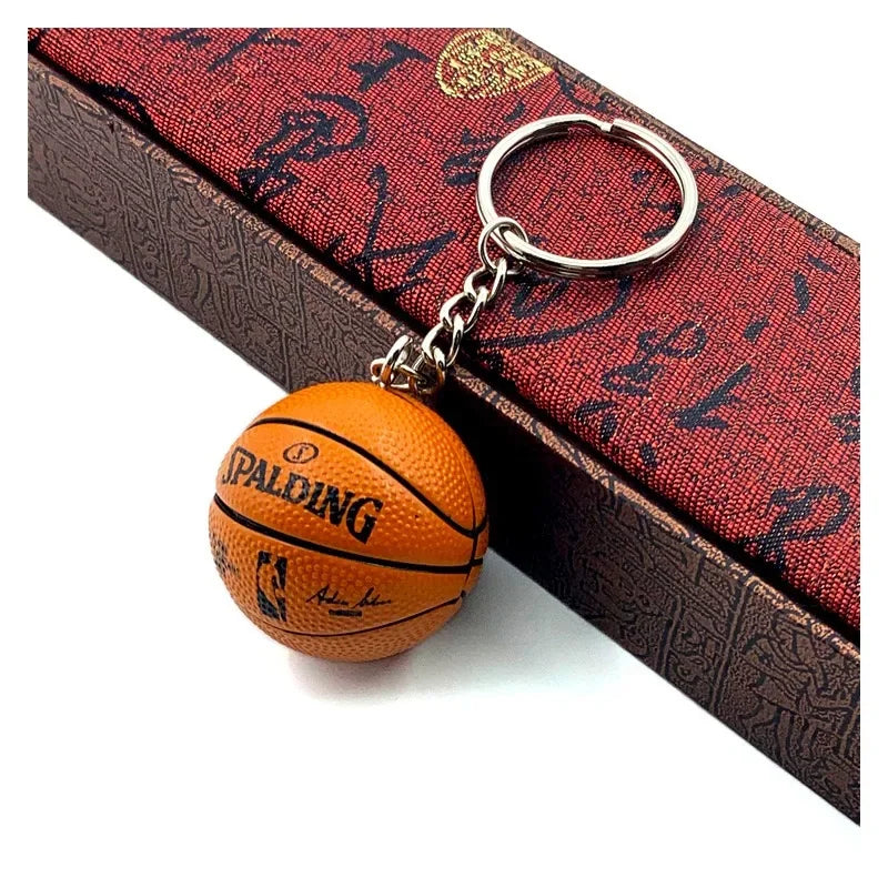 Basketball 'Spalding NBA' Keyring Rubber Keychain