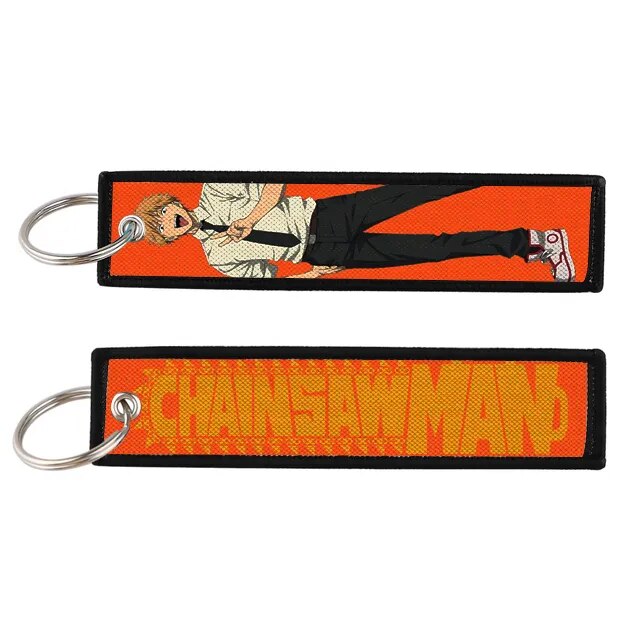 Chainsaw Man Embroidered Keychain