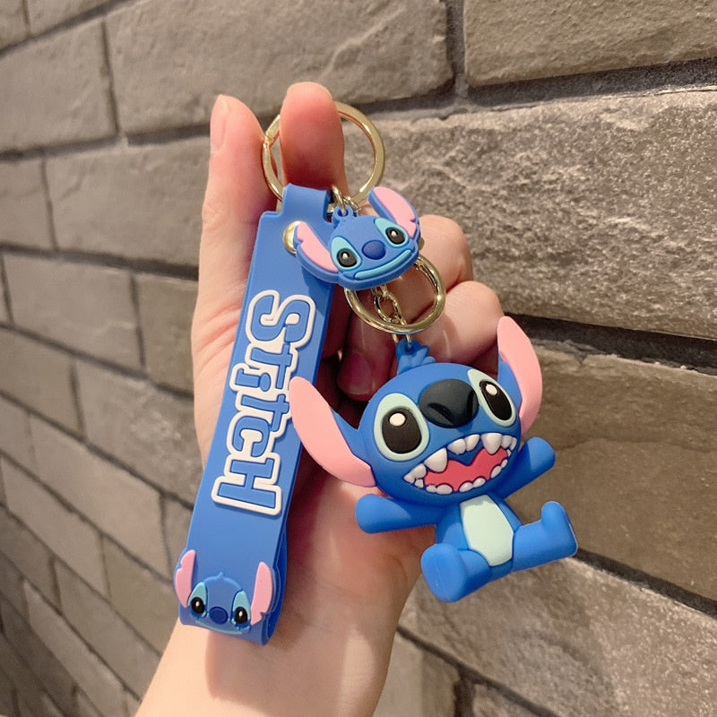 Lilo & Stitch 'Happy Blue | Stitch' Keyring Silicone Keychain