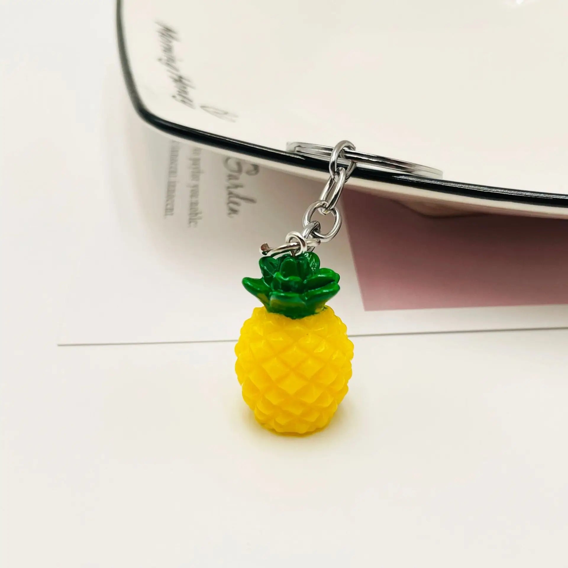 Fruit 'Pineapple' Keyring Resin Keychain