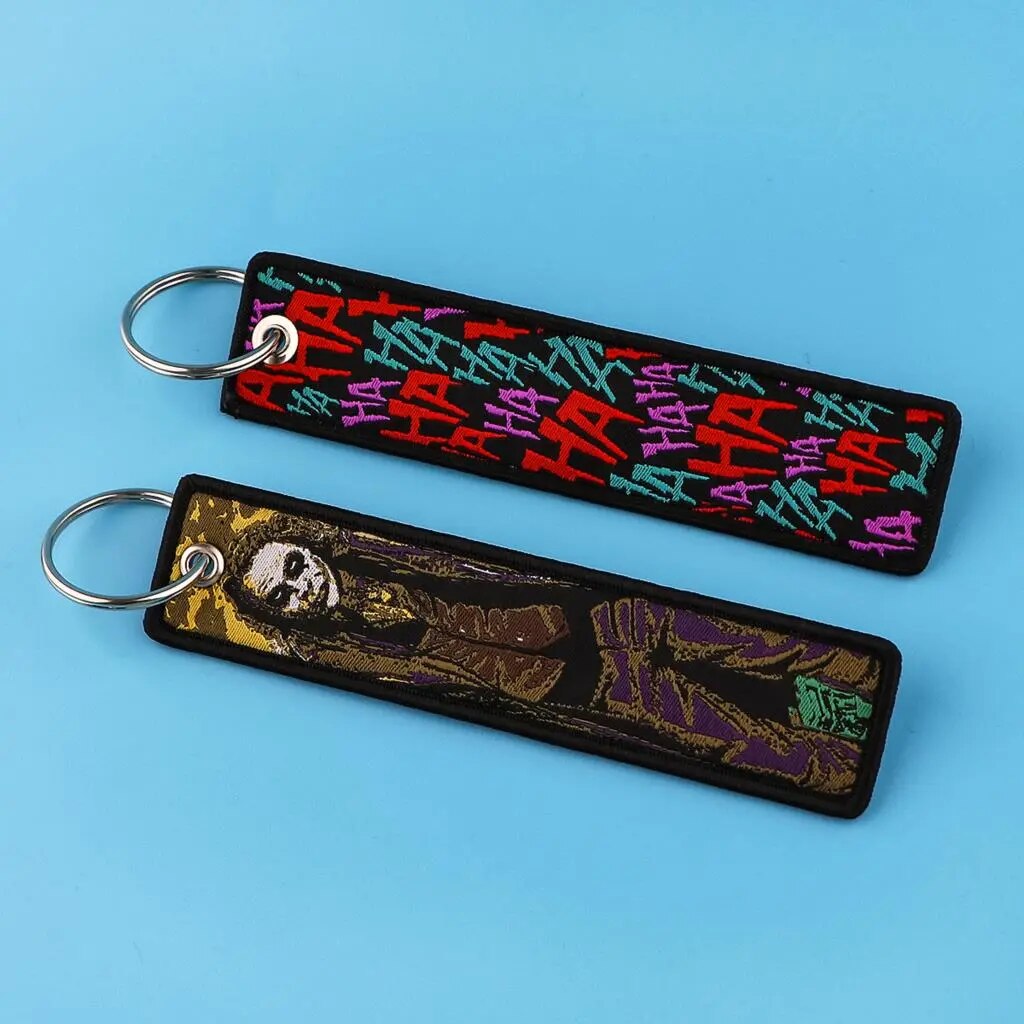 The Joker Embroidered Keychain