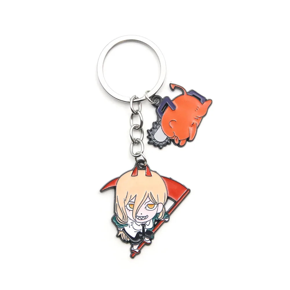 Chainsaw Man 'Katana Man x Chainsaw' Keyring Metal Keychain