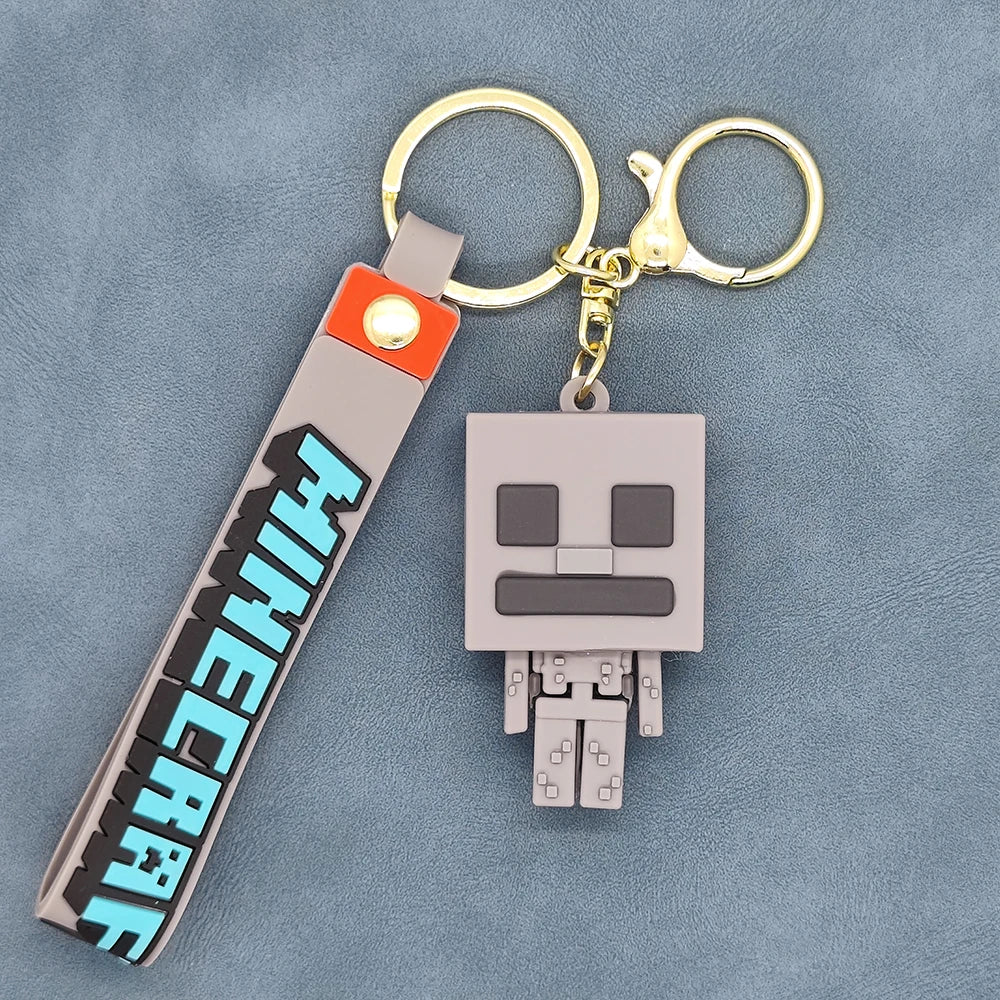 Minecraft 'Skeleton' Keyring Silicone Keychain