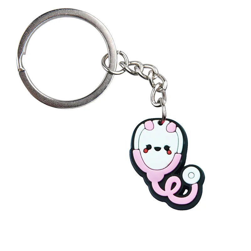 Medical Stuff 'Cute Stethoscope' Keyring Metal Keychain
