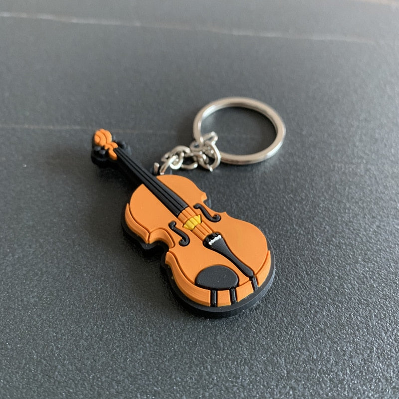 Musical Instrument 'Violin' Keyring Metal Keychain