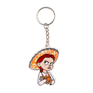 Toy Story Jessie Glitter Star Acrylic Keyring Keychain