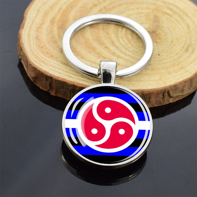 LGBT Flag 'BDSM' Keyring Glass Keychain