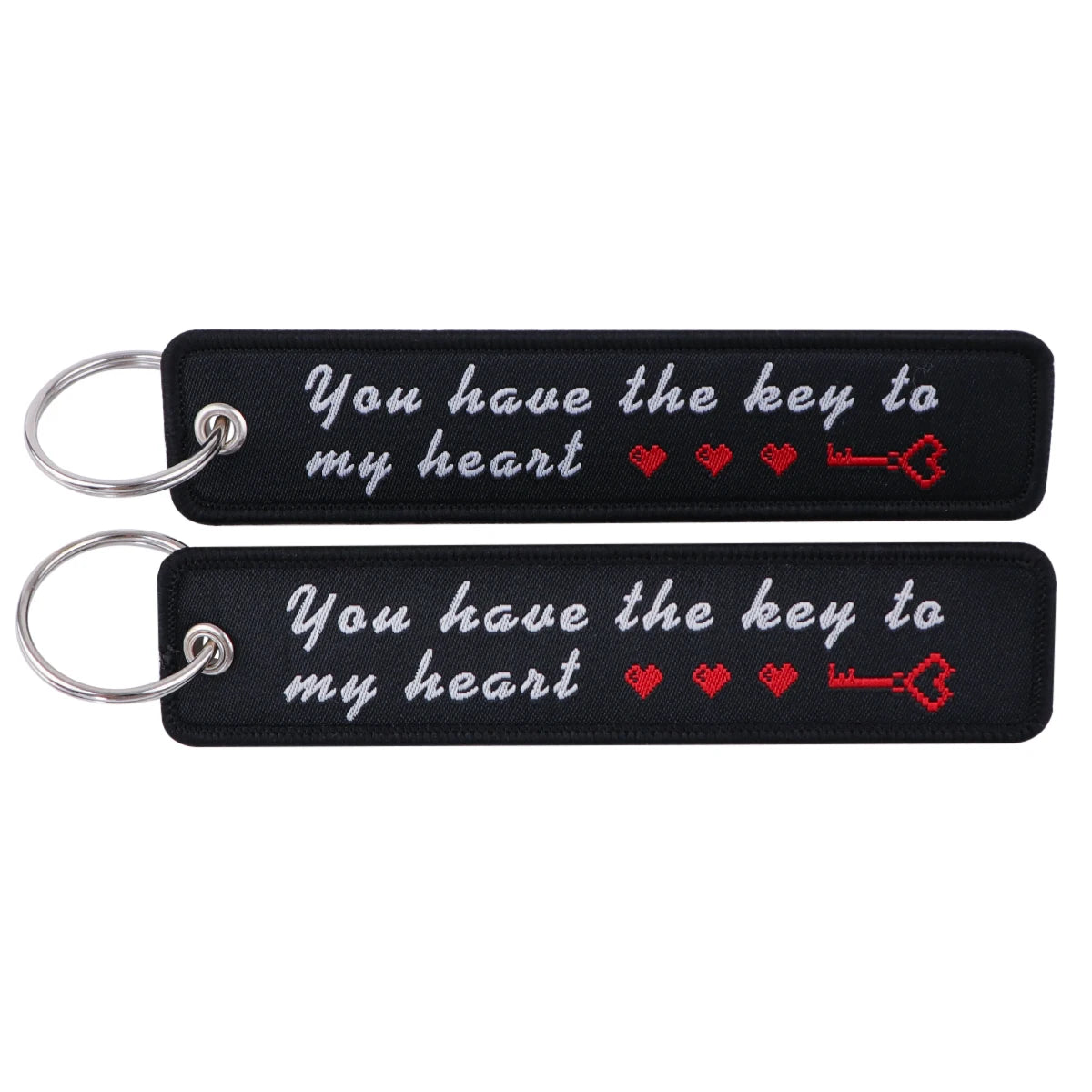 You Have The Key to My Heart Embroidered Keyring Keychain