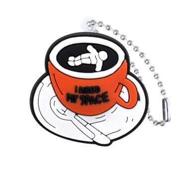 'Coffee | I Need My Space' Keyring PVC Keychain