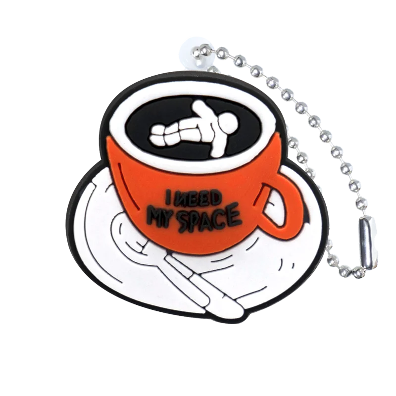 'Coffee | I Need My Space' Keyring PVC Keychain